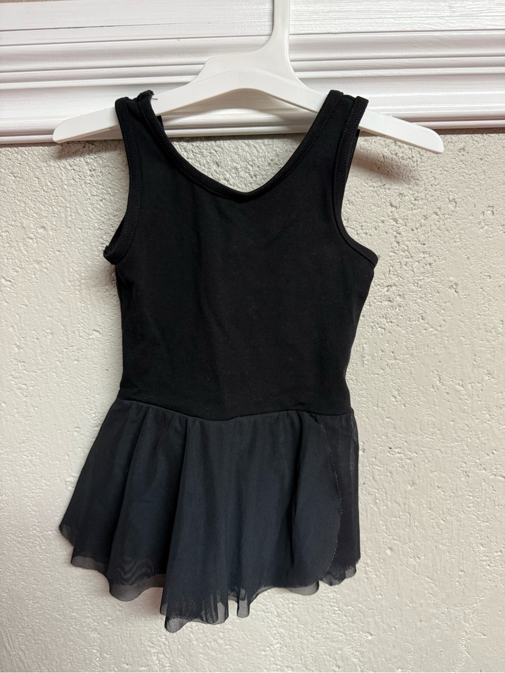 Weissman Black Tank Leotard with Tulle Skirt